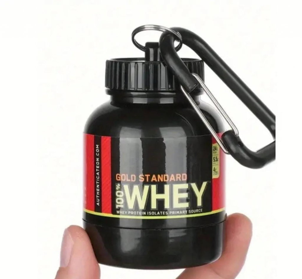 Mini Protein - Creatine Powder Storage Holder Distributor Keyring