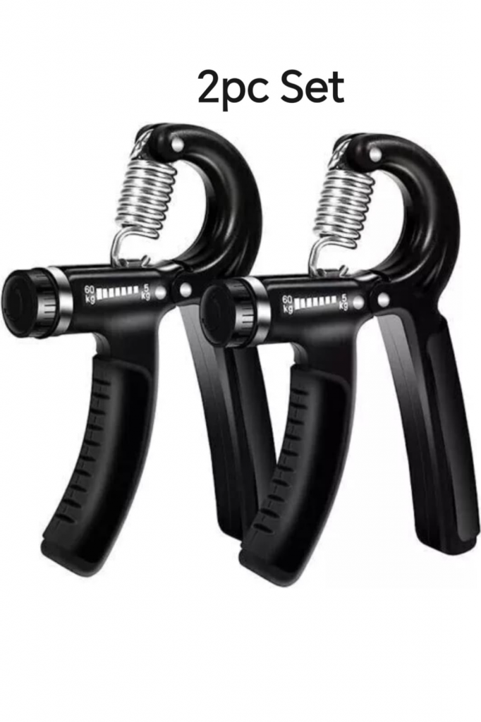 [2pc] 5-60KG Adjustable Hand Grip Strengtheners | Wrist Forearm Gripper Exercise